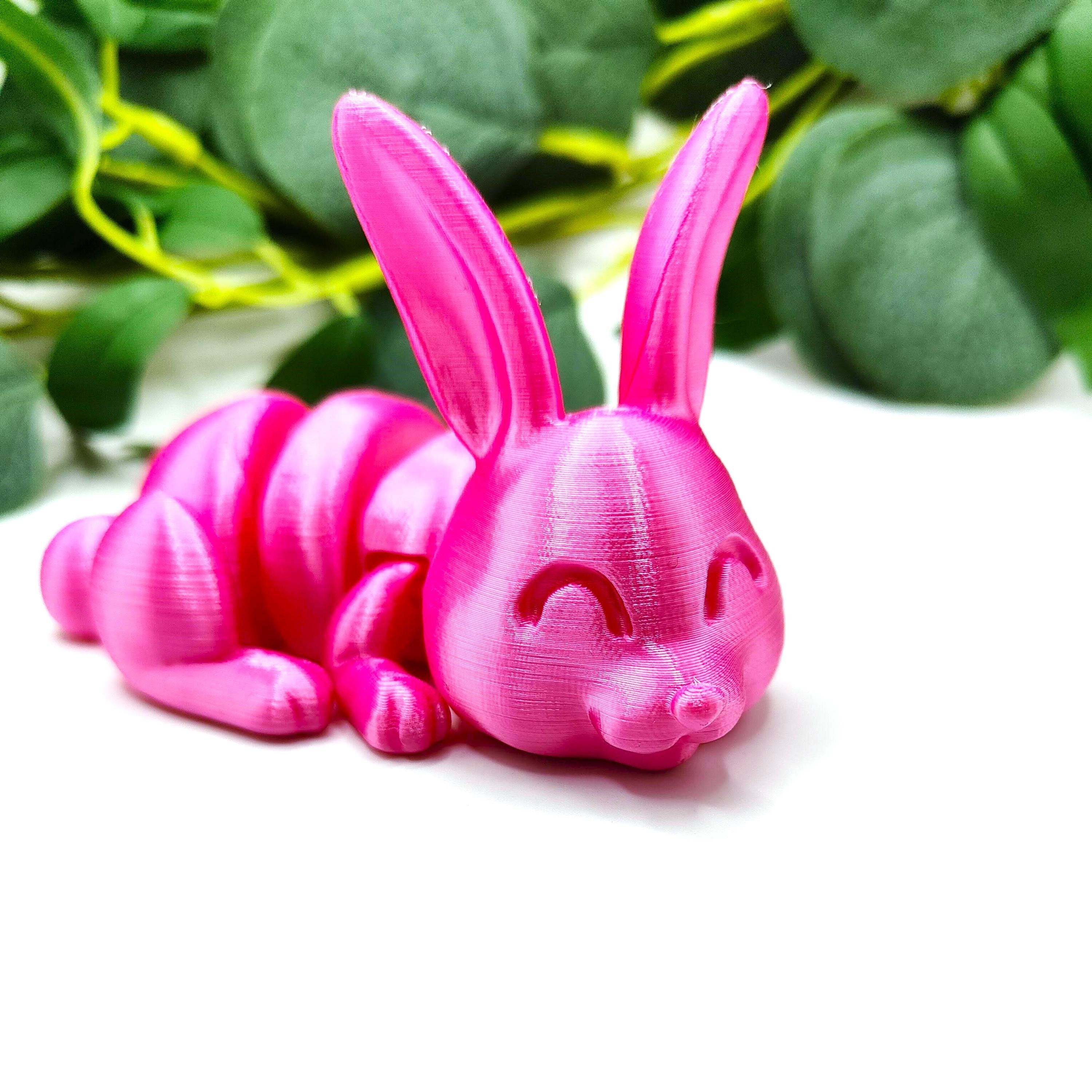 Bunny Rabbit | Easter | 3d Printed | Articulated Flexible | Custom Fidget Toy, Desk Pet, Unique Toy - Fidget Toy